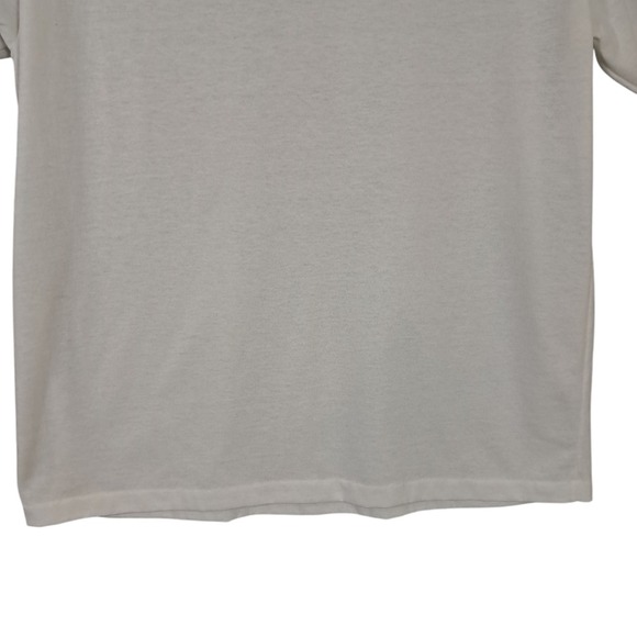 Vintage American Polo Shirt Large Short Sleeve Off White Baseball Single Stitch - Picture 7 of 13